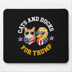 Katzen und Enten für Trump 2024 Mousepad