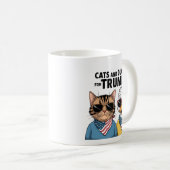 Katzen und Enten für Trump-Präsident, Trump Kaffeetasse (VorderseiteRechts)