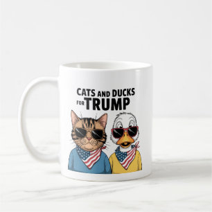 Katzen und Enten für Trump-Präsident, Trump Kaffeetasse