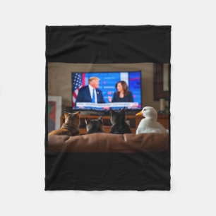 Katzen und Enten Trump-Shirt Fleecedecke