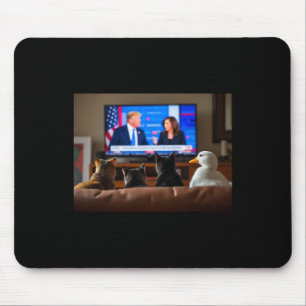 Katzen und Enten Trump-Shirt Mousepad
