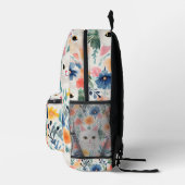 Katzen und farbige Blume nahtlos Bedruckter Rucksack (Rechts)