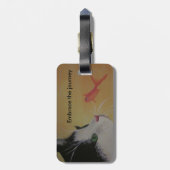 Katzen- und Fisch-Gepäckanhänger Gepäckanhänger (Rückseite vertikal)