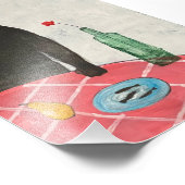 Katzen und Fische Fotodruck (Ecke)