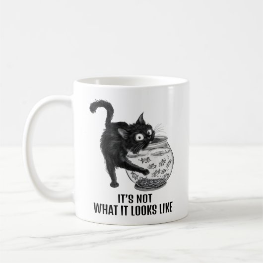 Katzen und Fische Kaffeetasse (Links)