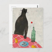 Katzen und Fische Postkarte (Vorne/Hinten)
