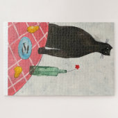 Katzen und Fische Puzzle (Horizontal)