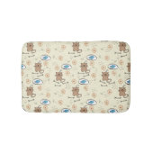 Katzen- und Fischmuster Badematte (Vorderseite)