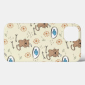 Katzen- und Fischmuster Case-Mate iPhone Hülle (Rückseite (Horizontal))