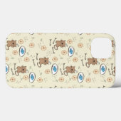 Katzen- und Fischmuster Case-Mate iPhone Hülle (Rückseite (Horizontal))