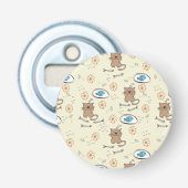 Katzen- und Fischmuster Flaschenöffner (Vorderseite)