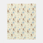 Katzen- und Fischmuster Fleecedecke (Vorderseite)