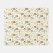 Katzen- und Fischmuster Fleecedecke (Vorderseite (Horizontal))