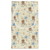 Katzen- und Fischmuster Kleine Geschenktüte (Rückseite)