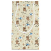 Katzen- und Fischmuster Kleine Geschenktüte (Vorderseite)