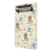 Katzen- und Fischmuster Mini Klemmbrett (Gewinkelt2)