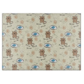 Katzen- und Fischmuster Schneidebrett (Vorderseite)