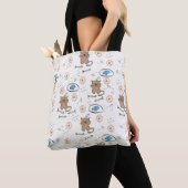 Katzen- und Fischmuster Tasche (Von Nahem)