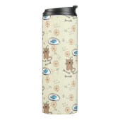 Katzen- und Fischmuster Thermosbecher (Nach links gedreht)