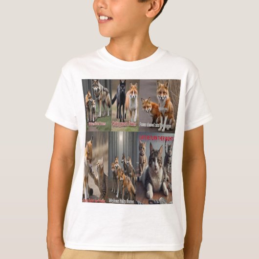 Katzen- und Füchsgeschichte T-Shirt (Vorderseite)