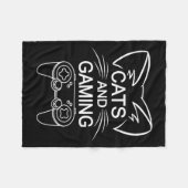 Katzen und Gaming Funny Cat Lover Gaming Gift Game Fleecedecke (Vorderseite (Horizontal))