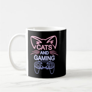 Katzen und Gaming Funny Cat Lover Gaming Gift Game Kaffeetasse