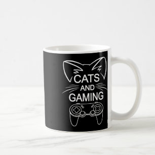Katzen und Gaming Funny Cat Lover Gaming Gift Game Kaffeetasse