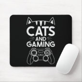 Katzen und Gaming Funny Cat Lover Gaming Gift Game Mousepad (Mit Mouse)