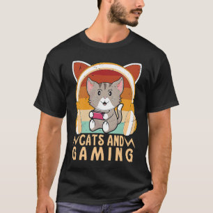 Katzen und Gaming für das Cat Gamer Video Game Pla T-Shirt