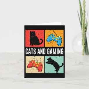 Katzen und Gaming für das Cat Lover Gamer Video Ga Karte
