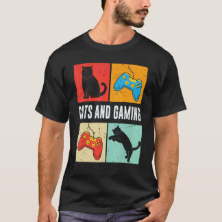 Katzen und Gaming für den Katzenliebhaber Gamer Vi T-Shirt