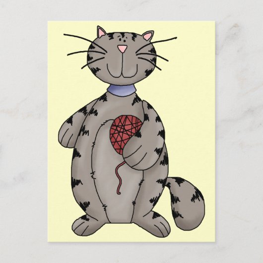 Katzen und Garne Postkarte (Vorderseite)