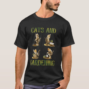 Katzen Und Gartenarbeit Katzenliebhaber Männer Fra T-Shirt