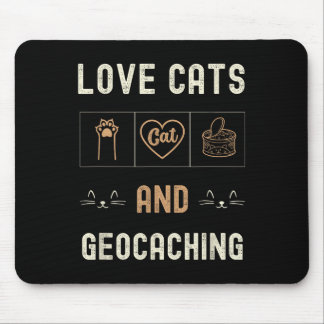 Katzen und Geocaching Kätzchen Haustiere Männer Fr Mousepad