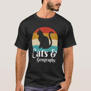 Katzen und Geographie T-Shirt