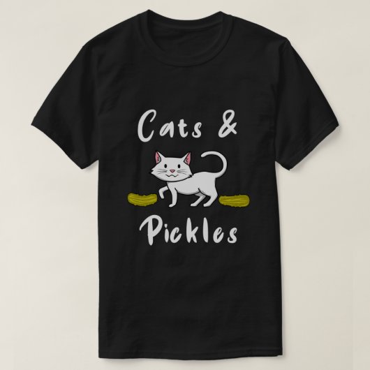 Katzen und Gurken Sandwich Pickle T-Shirt (Design vorne)