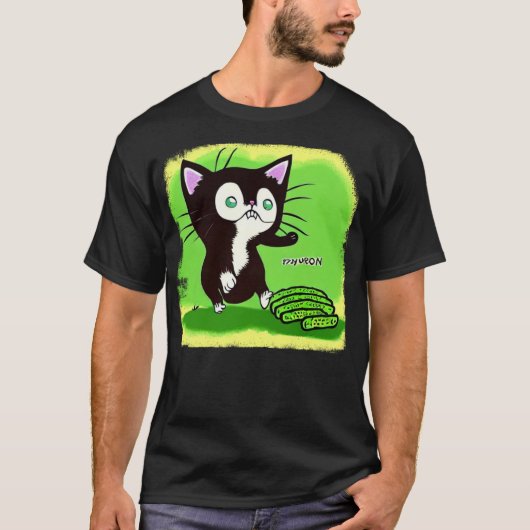 Katzen und Gurken T-Shirt (Vorderseite)