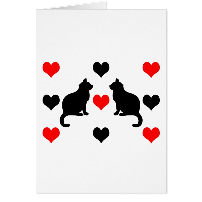 Katzen und Herz-Muster (Vorne)