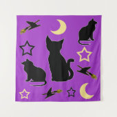 Katzen und Hexenhats Wandteppich (Vorderseite)