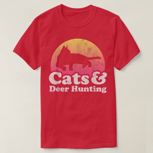 Katzen und Hirschjagd, Männer oder Frauen T-Shirt (Design vorne)