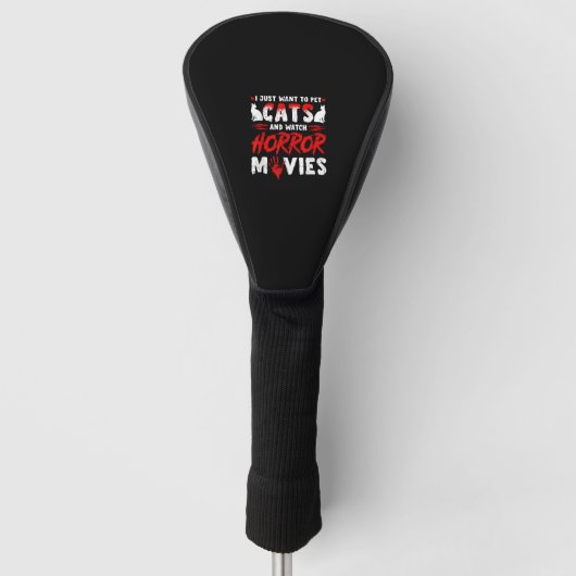 Katzen und Horror Golf Headcover (Vorderseite)