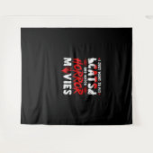 Katzen und Horror Wandteppich (Vorderseite (Horizontal))