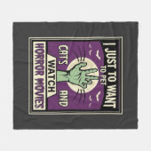 Katzen und Horrorfilme Halloween-Design Fleecedecke (Vorderseite (Horizontal))