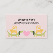 Katzen und Hunde drucken Adorable Sitzmöbel Visitenkarte (Rückseite)