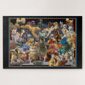 Katzen und Hunde Figuren Puzzle (Horizontal)