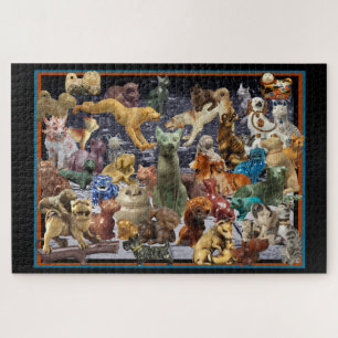 Katzen und Hunde Figurine Puzzle