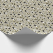 Katzen und Hunde: Funny Seamless Texture Geschenkpapier (Ecke)