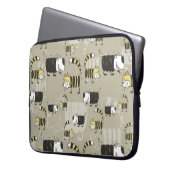 Katzen und Hunde: Funny Seamless Texture Laptopschutzhülle (Vorderseite Links)