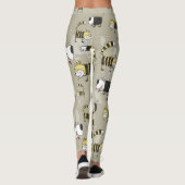 Katzen und Hunde: Funny Seamless Texture Leggings (Rückseite)