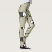 Katzen und Hunde: Funny Seamless Texture Leggings (Rechts)